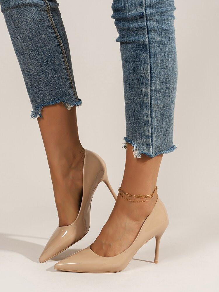 Stiletto Heeled Court Pumps | SHEIN