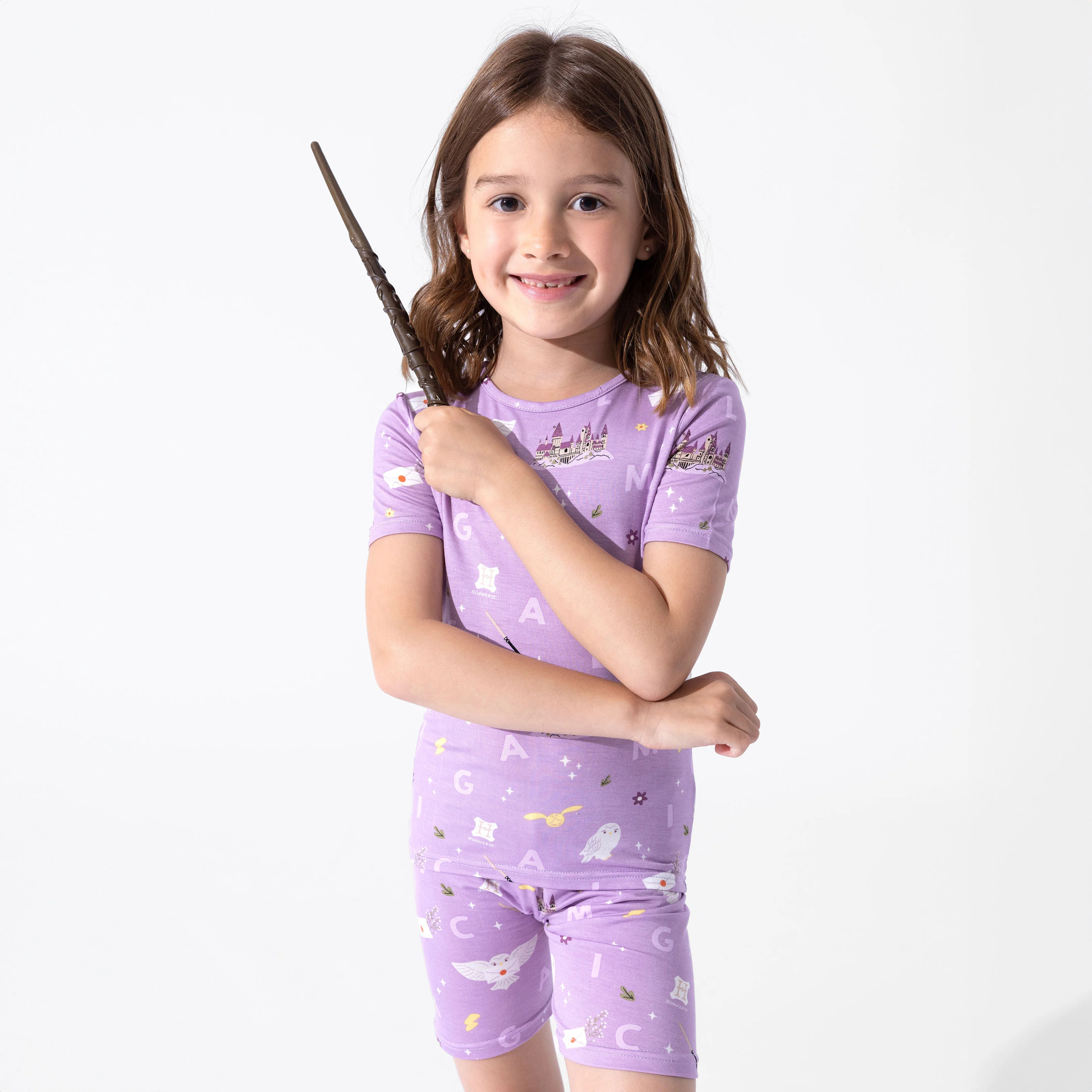 Hedwig's Magical Mail Bamboo Kids Pajama Short Set | Bellabu Bear