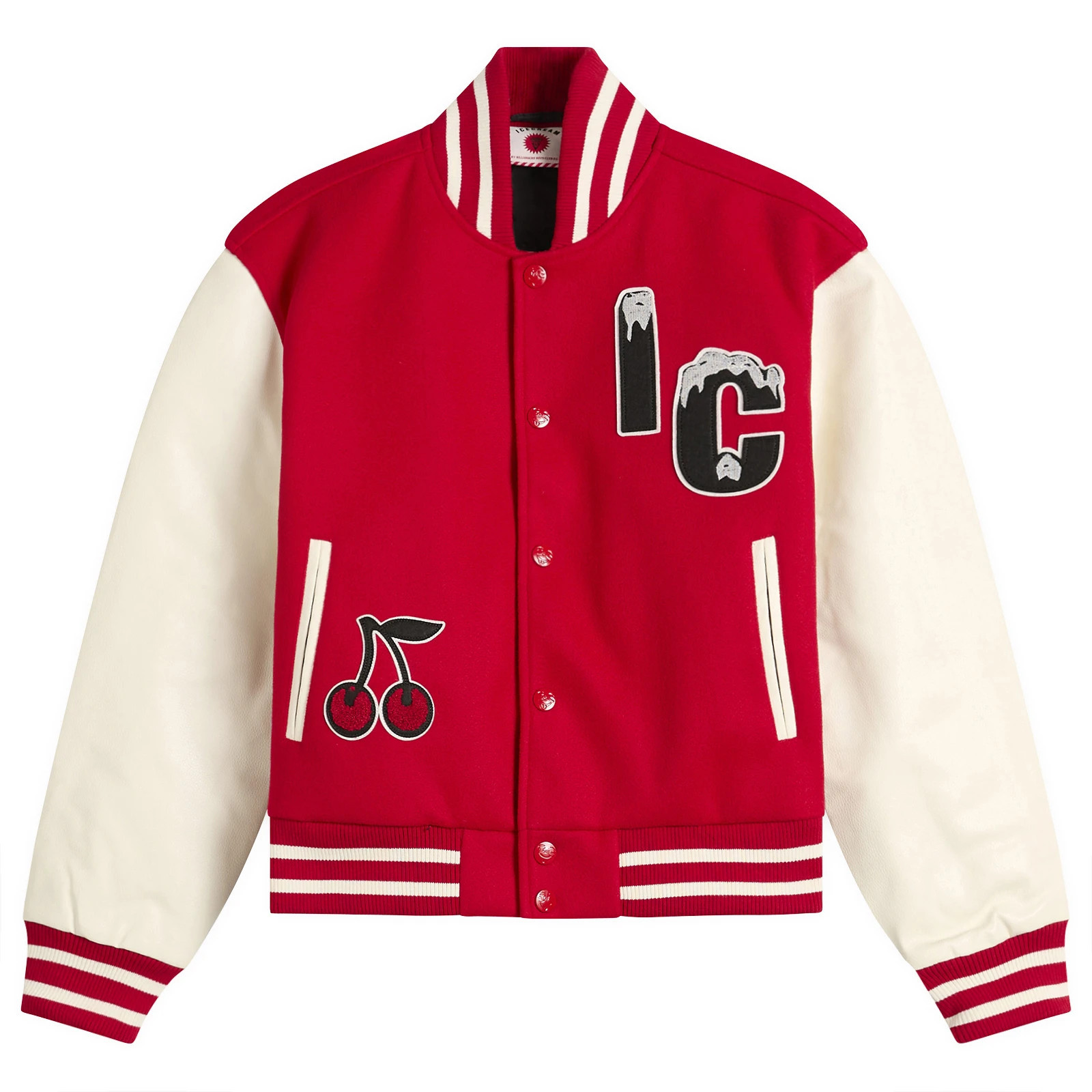 ICECREAM Women's Cherry Varsity Jacket in Red, Size Large | END. Clothing | END. Clothing