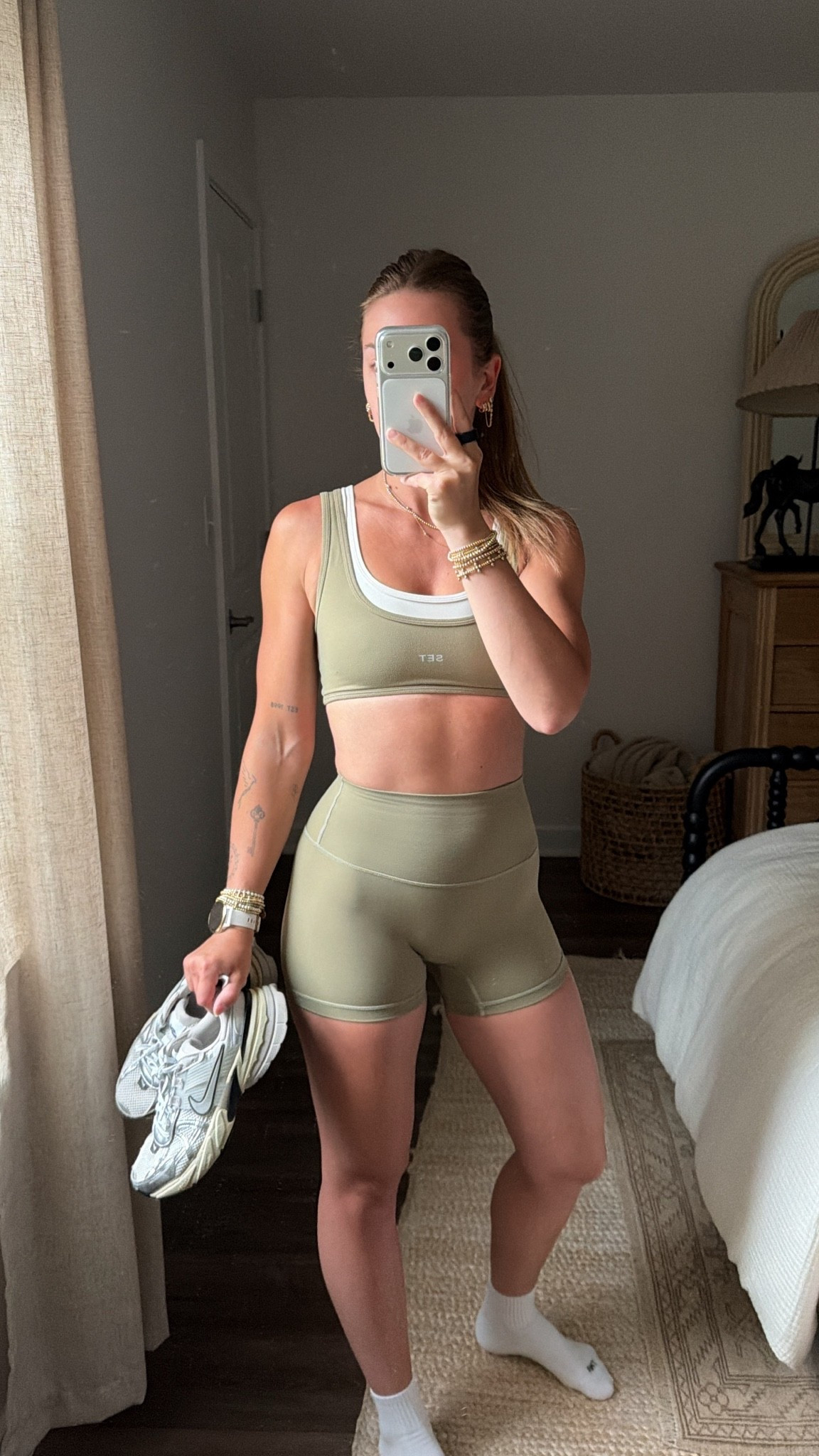 6/23/26 F45 Weightlifting Outfit of the Day

Today’s F45 workout outfit 🤍 wearing my Set Active biker shorts set paired with my Garmin, favorite Aritzia socks, Nike sneakers, and my everyday Amazon earring stack. Comfortable pieces that are perfect for strength training, lifting days, and morning workouts. Everything is linked here ✨

#LTKootd #LTKfitnessgoals #LTKActive