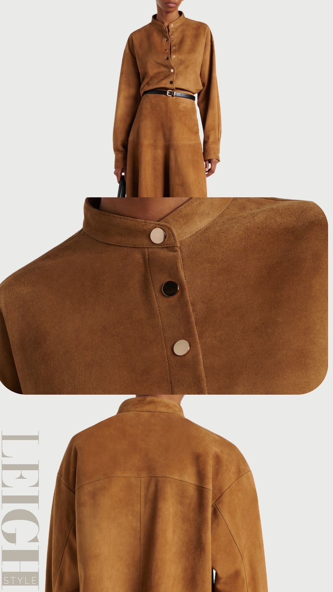 Elevate your wardrobe with the sophisticated NOUR HAMMOUR Lucien Suede Cropped Jacket, a timeless outerwear essential crafted for modern luxury style. Made from premium suede, this cropped jacket features a structured silhouette, elegant stand collar, button-front detailing, and rich brown tones that pair effortlessly with jeans, trousers, skirts, or dresses. Perfect for fall layering, chic city looks, and elevated everyday fashion, this designer suede jacket blends comfort with refined style. A must-have investment piece for minimalist and luxury fashion lovers. 

 #LTKootd #LTKWorkwear #LTKTravel