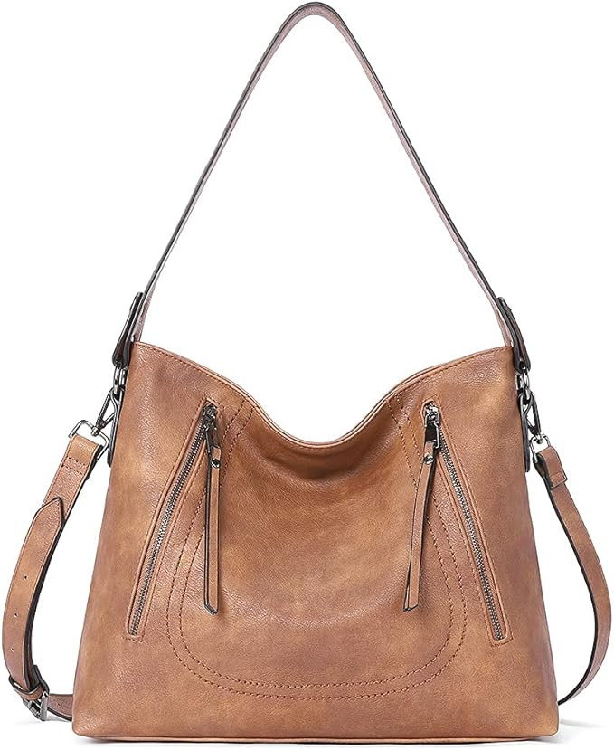 CLUCI Purses Handbags for Women Leather Designer Tote Large Fashion Shoulder Bags with Pouch 2Pcs... | Amazon (US)