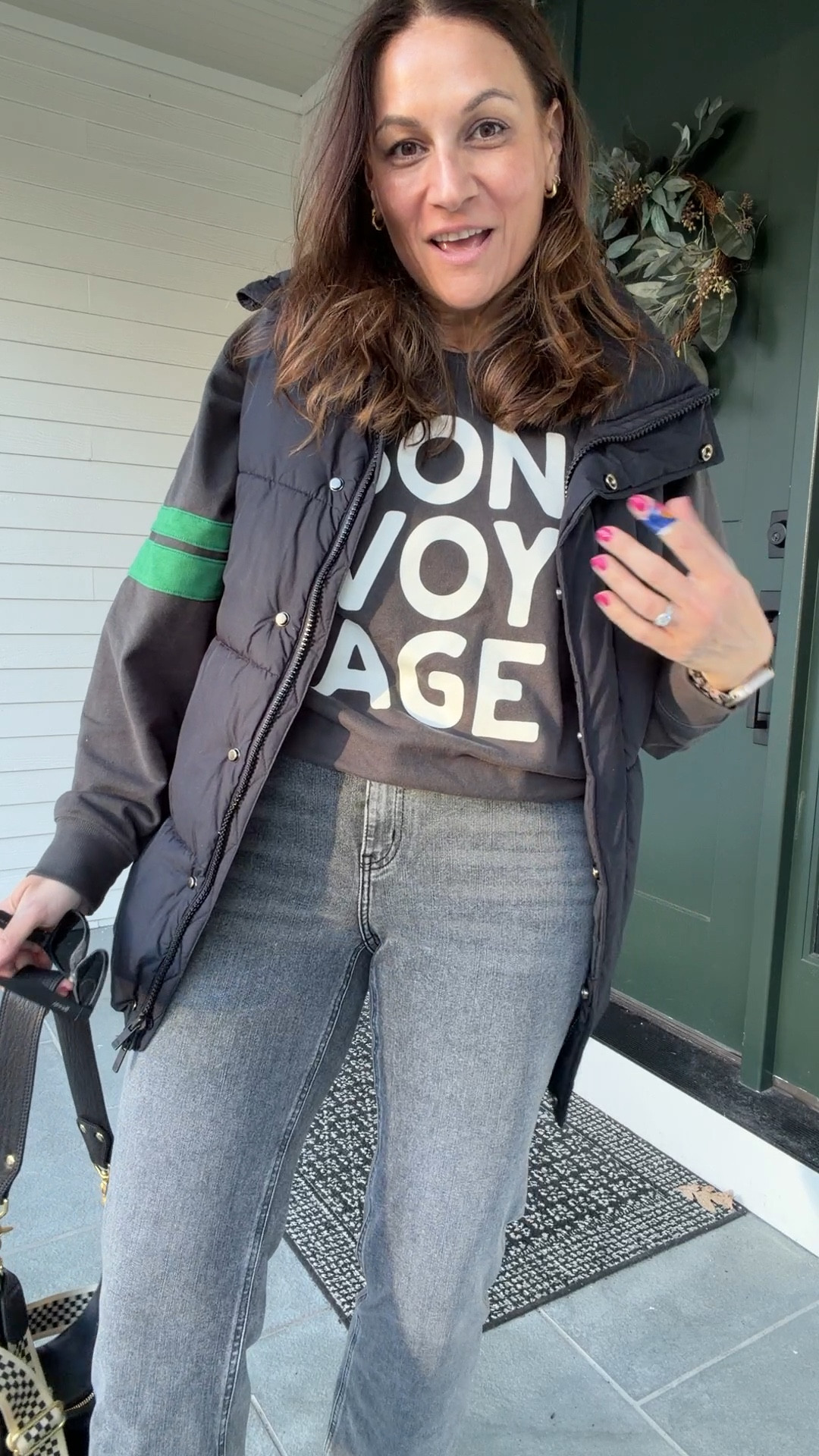 Loving this Clair V inspired  sweatshirt.  Wearing jeans in size 29,  sweatshirt in a Medium.  

#LTKgrwm #LTKSaleAlert #LTKOver40