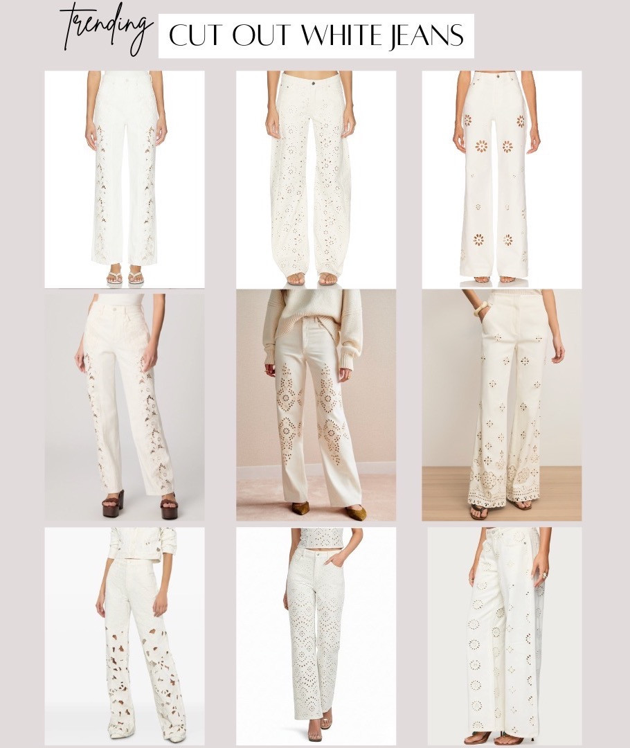 TrendingAbove: White Pants with cut out and embroidered details - so cute for spring into summer! Pair with white tank and sandals for effortless weekend vibe 
 

#LTKootd #LTKTravel #LTKU