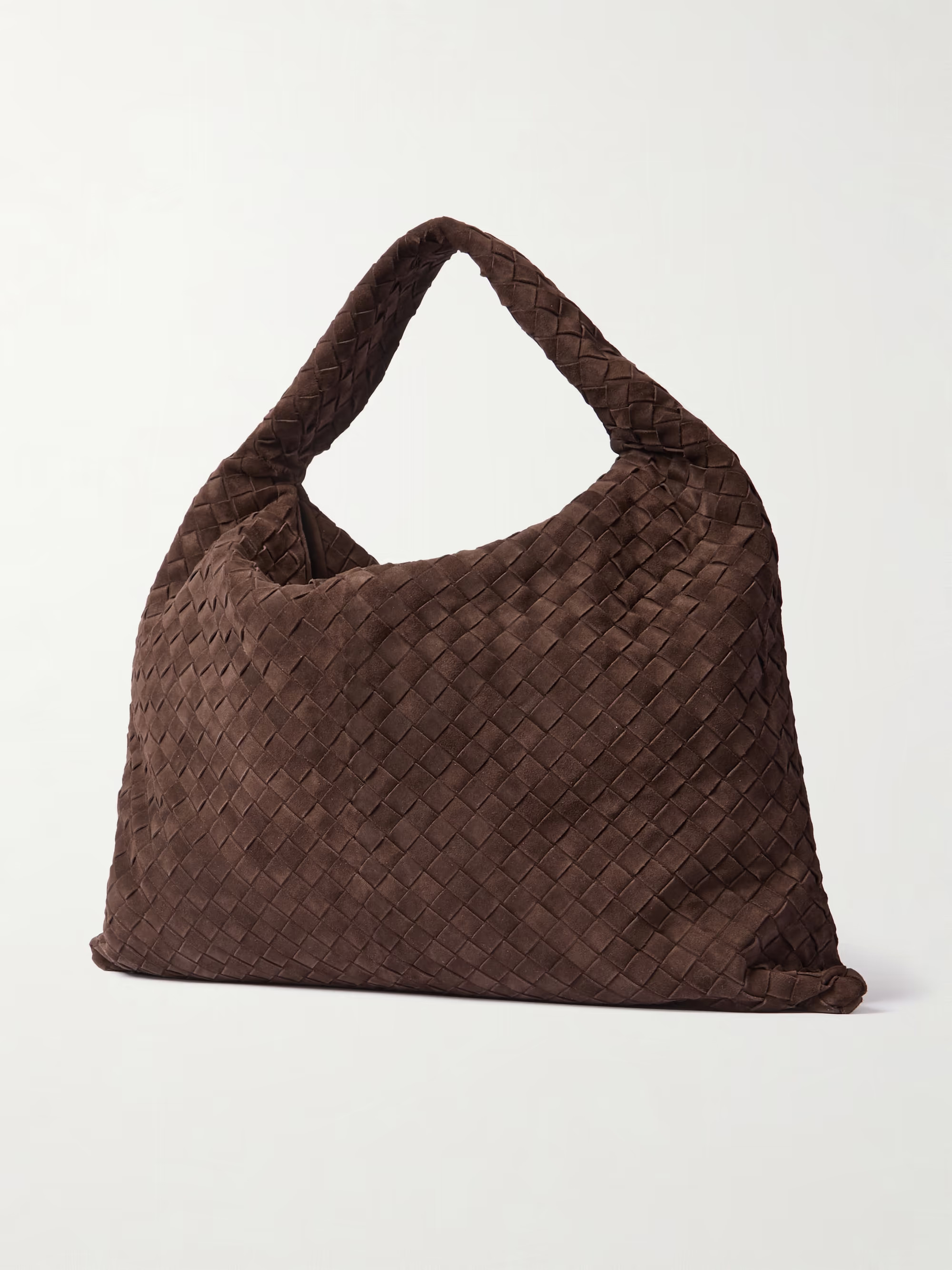 Hop large intrecciato suede shoulder bag | NET-A-PORTER (US)