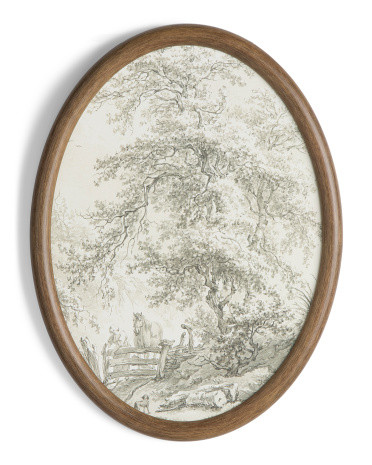 12X16 Oval Tree Sketch Wall Art | TJ Maxx