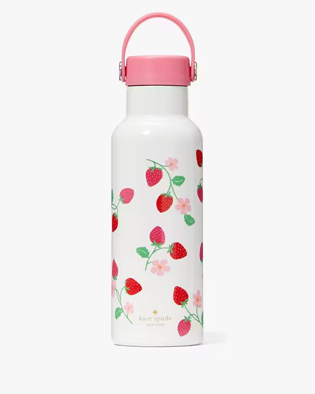 Strawberry Vine Stainless Steel Water Bottle | Kate Spade Outlet