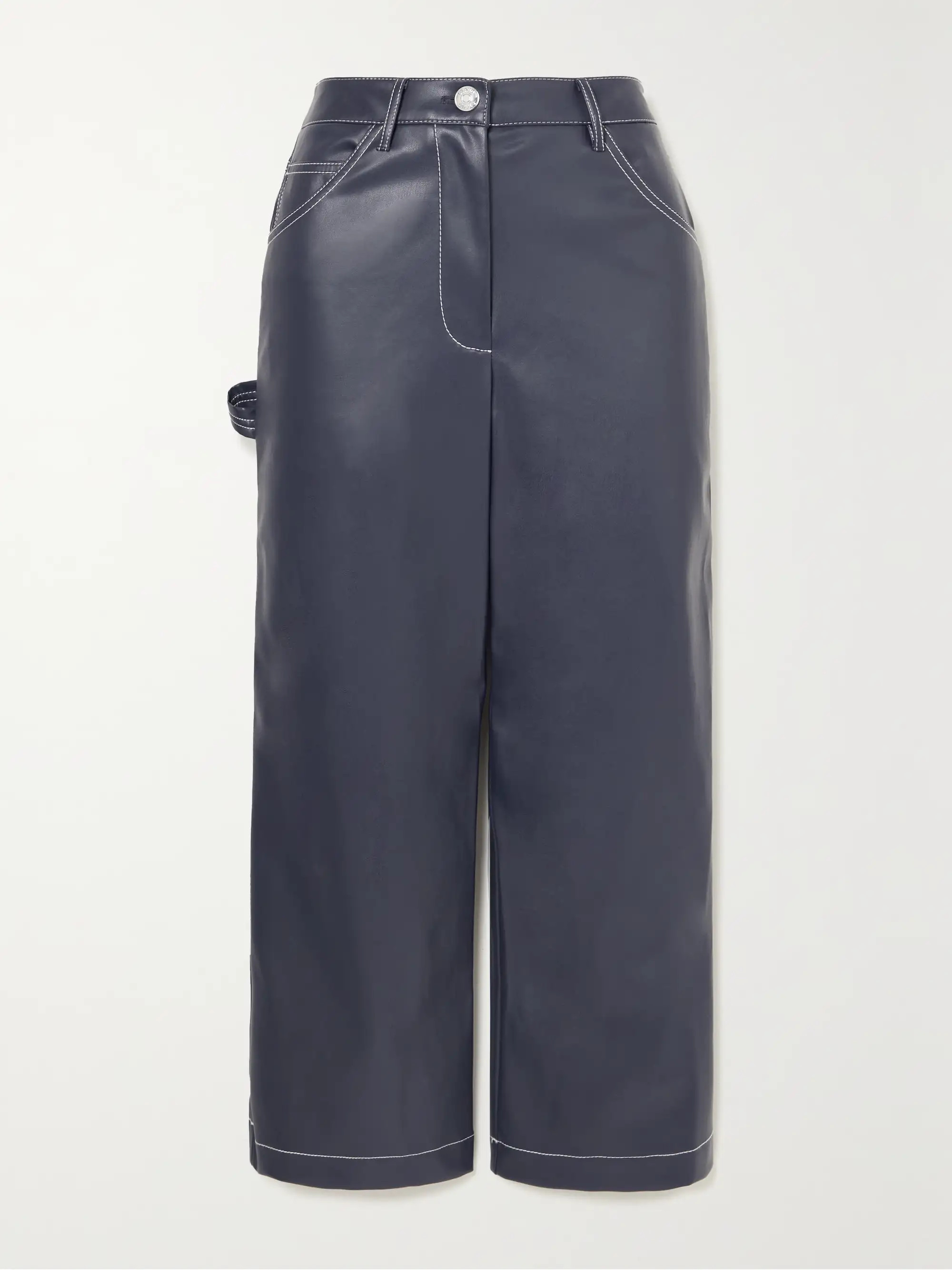 Domino cropped vegan leather wide-leg pants | NET-A-PORTER APAC