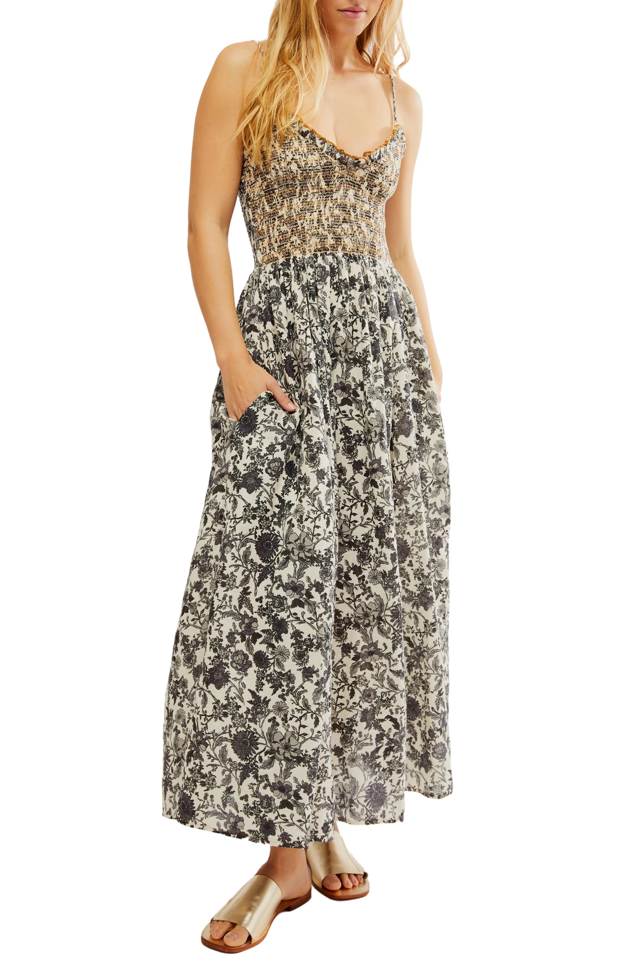 Sweet Nothings Floral Print Sleeveless Maxi Sundress (Women) | Nordstrom | Nordstrom