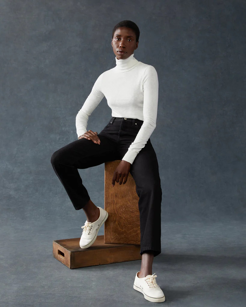 Premium Slub Turtleneck - Bone | American Giant