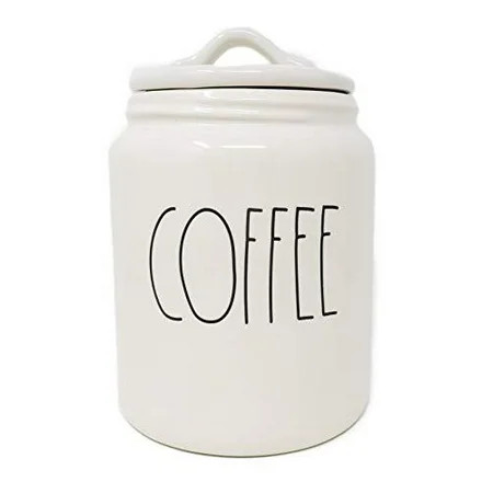 rae dunn by magenta coffee ceramic ll medium 8 x 5 canister (white) | Walmart (US)