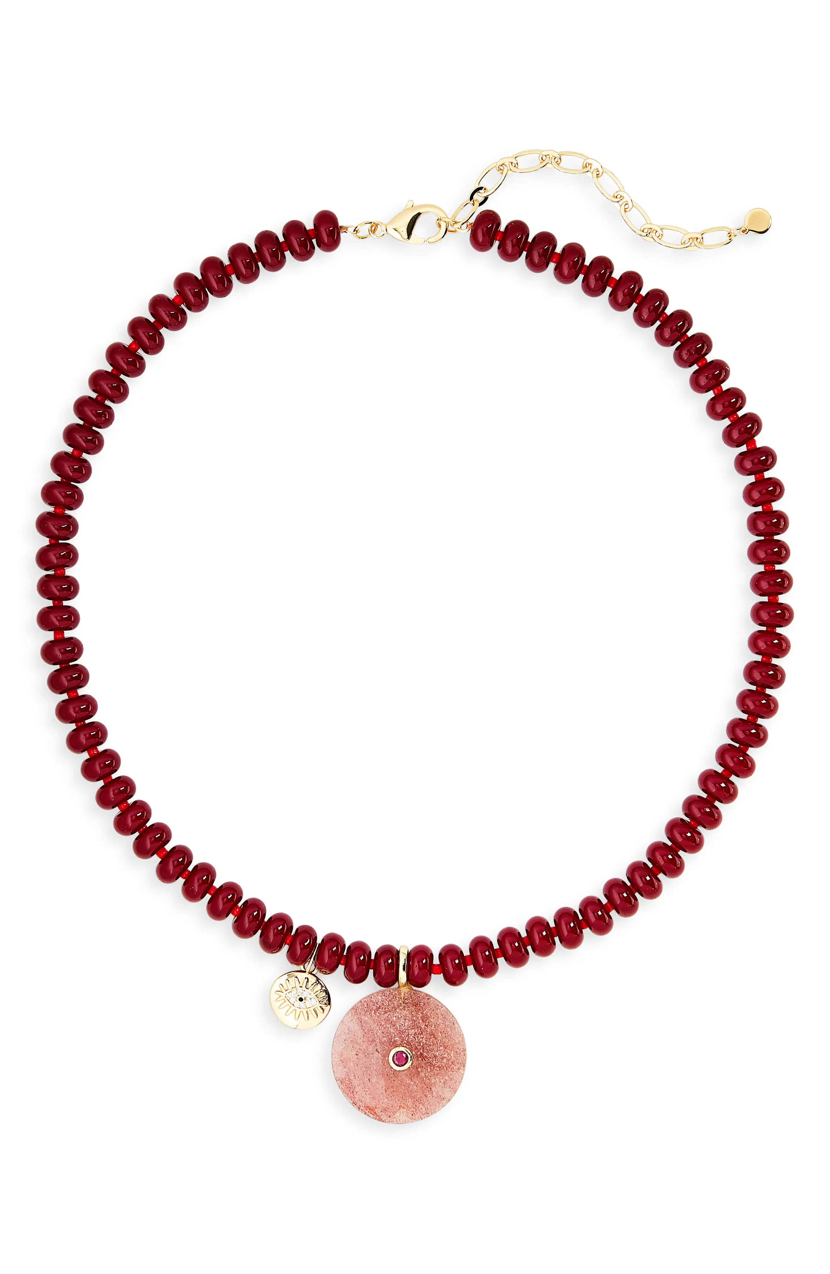 Panacea Circle Pendant Beaded Necklace (Women) | Nordstrom | Nordstrom