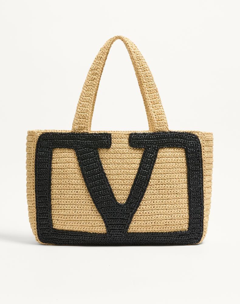 Valentino Garavani Valentino Garavani Viva Superstar Large Raffia Shopping Bag Wo | Valentino