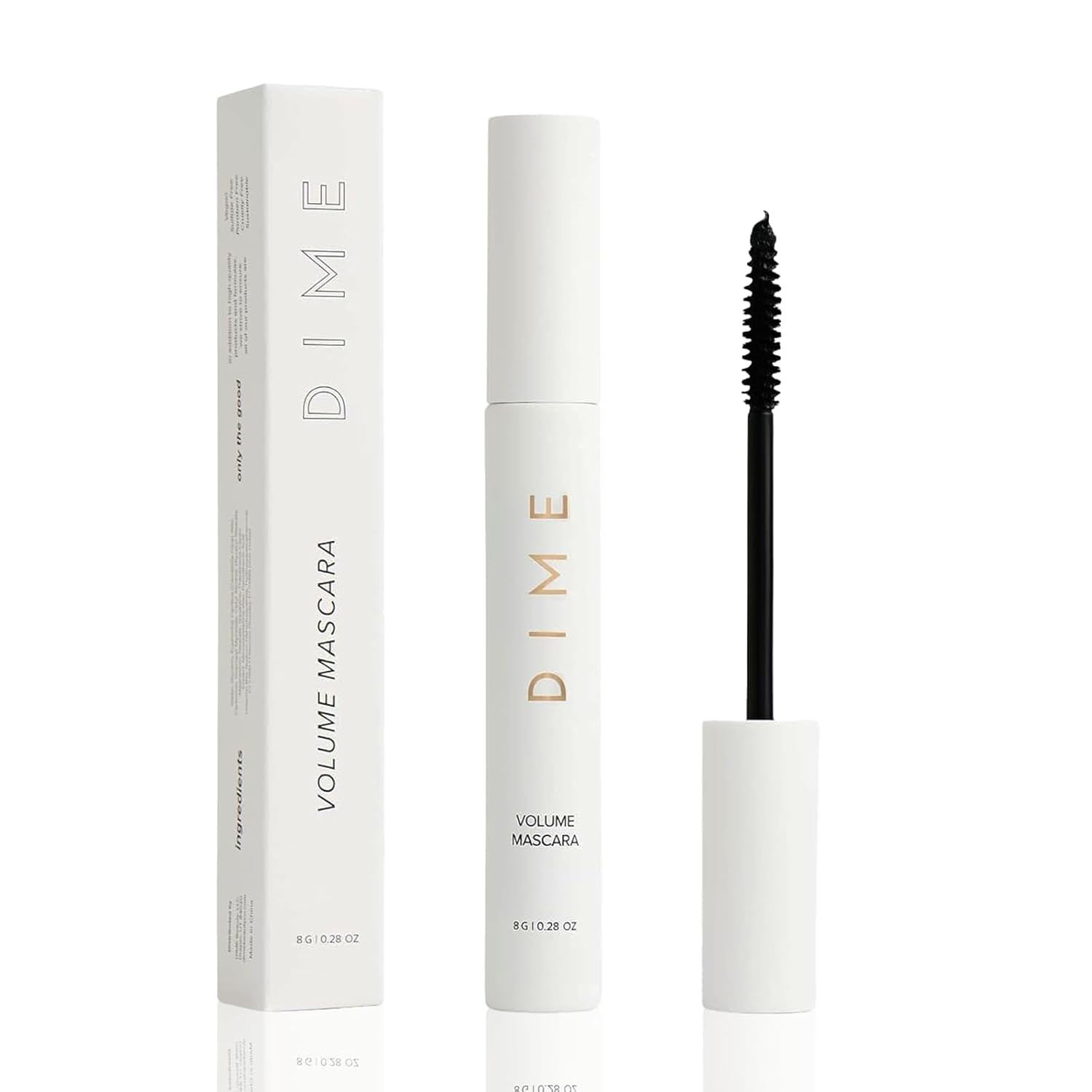 DIME Beauty Volume Mascara, Clean Mascara for Fuller, Thicker Lashes, Black Mascara for Sensitive... | Amazon (US)