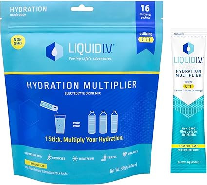 Liquid I.V. Hydration Multiplier, Electrolyte Powder, Easy Open Packets, Supplement Drink Mix (Le... | Amazon (US)