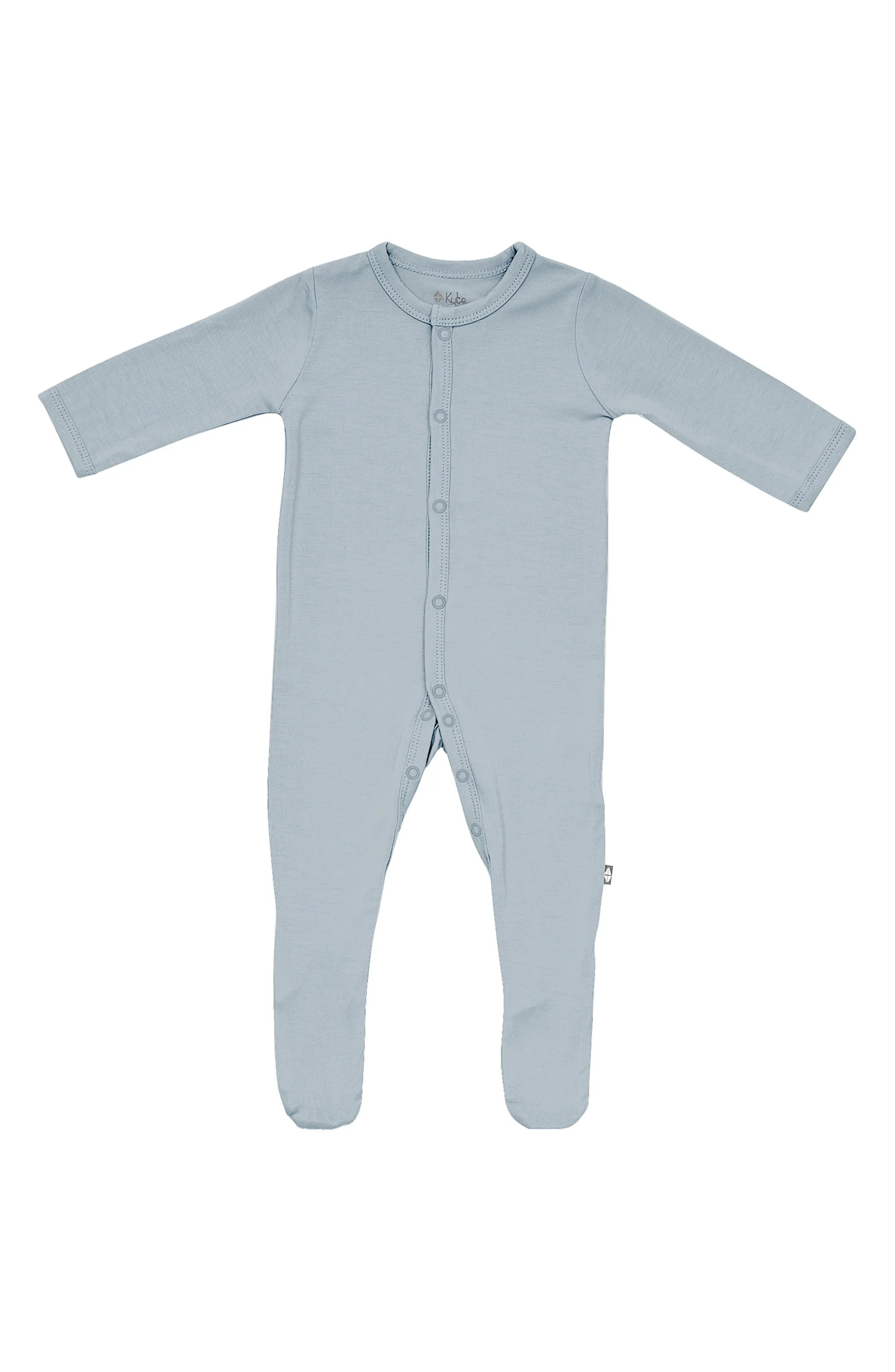 Kyte BABY Snap Footie, Size 3-6M in Fog at Nordstrom | Nordstrom