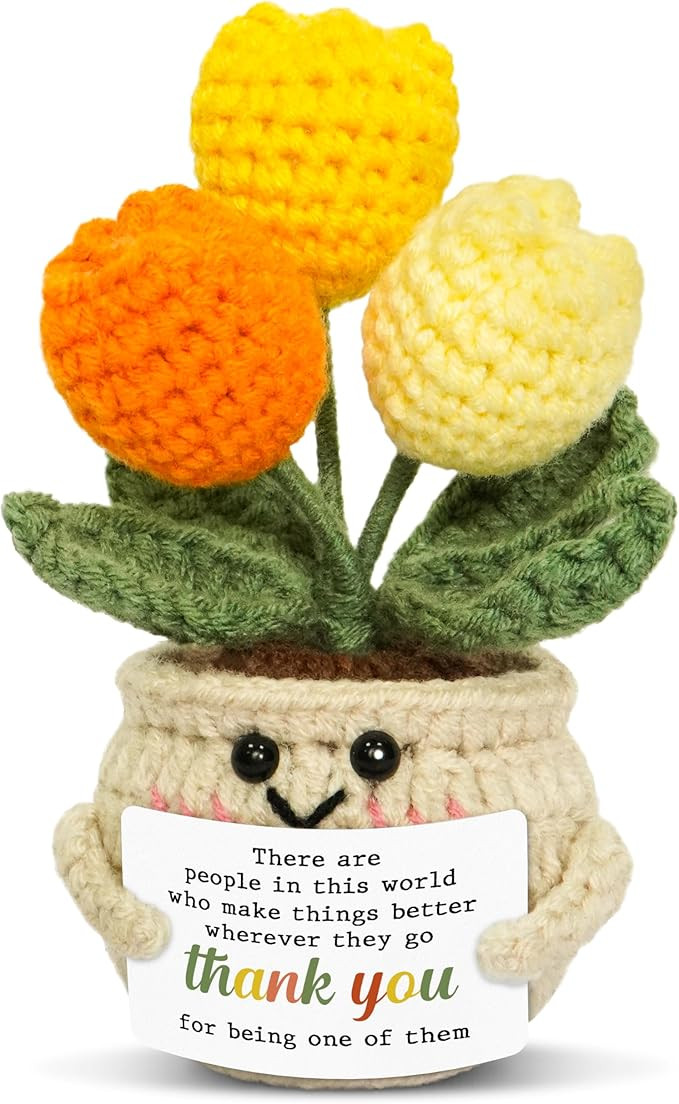 OASSIE Thank You Gifts for Women - Mini Tulip Positive Emotional Support Crochet - Easter Basket ... | Amazon (US)