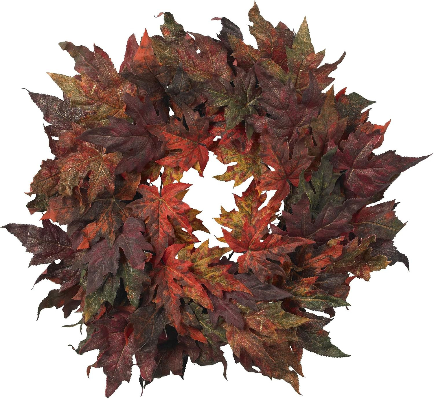 Nearly Natural 4908 Maple Leaf Wreath, 30-Inch, Autumn | Amazon (US)