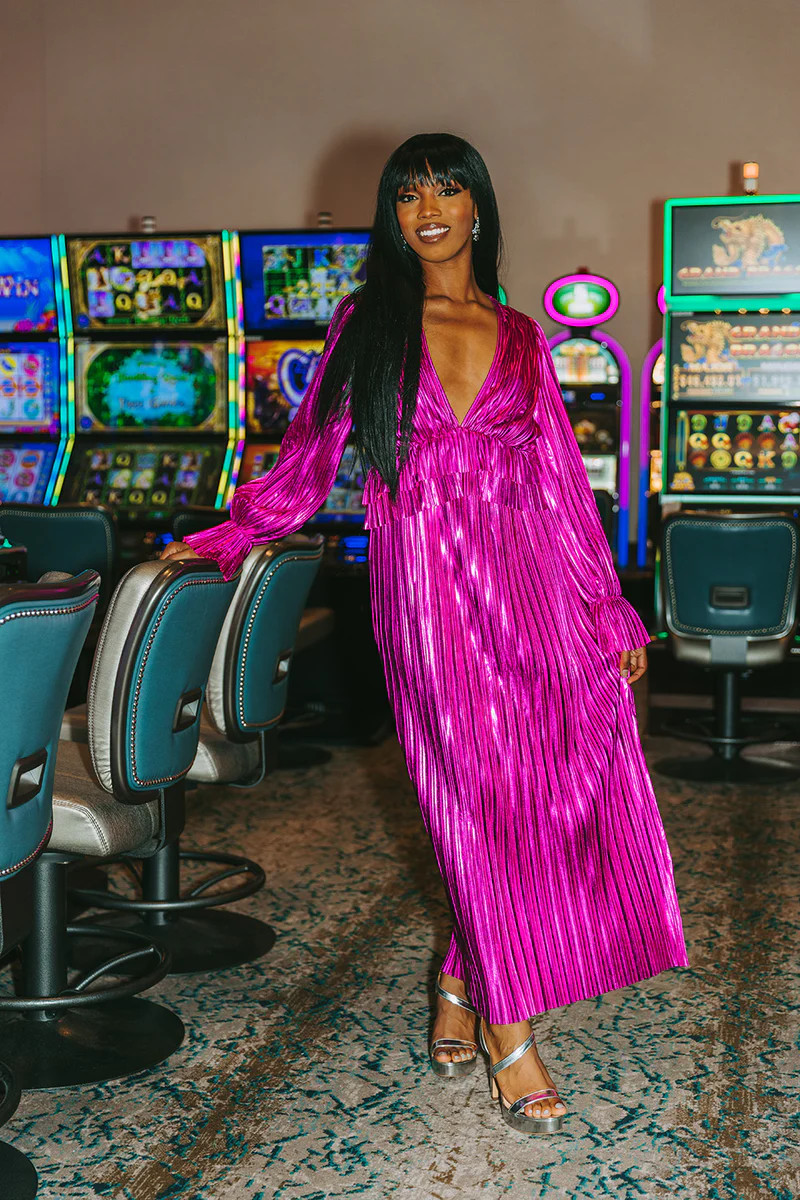 BuddyLove | Evie Metallic Maxi Dress | Studio 54 | BuddyLove