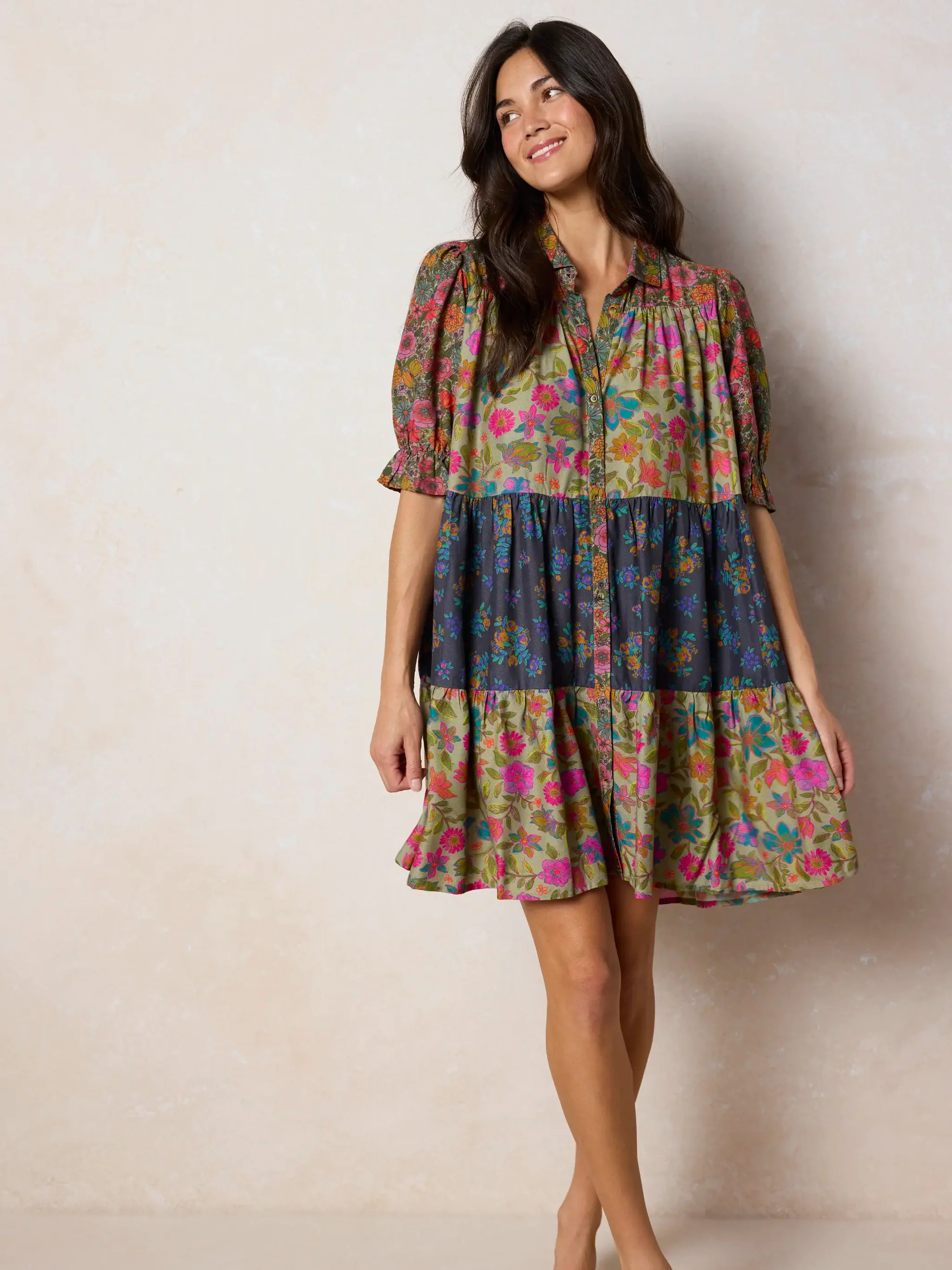 Chasing Blossoms Swing Mini Dress | Natural Life