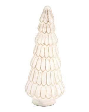 16in Gold Led Glass Tree | TJ Maxx