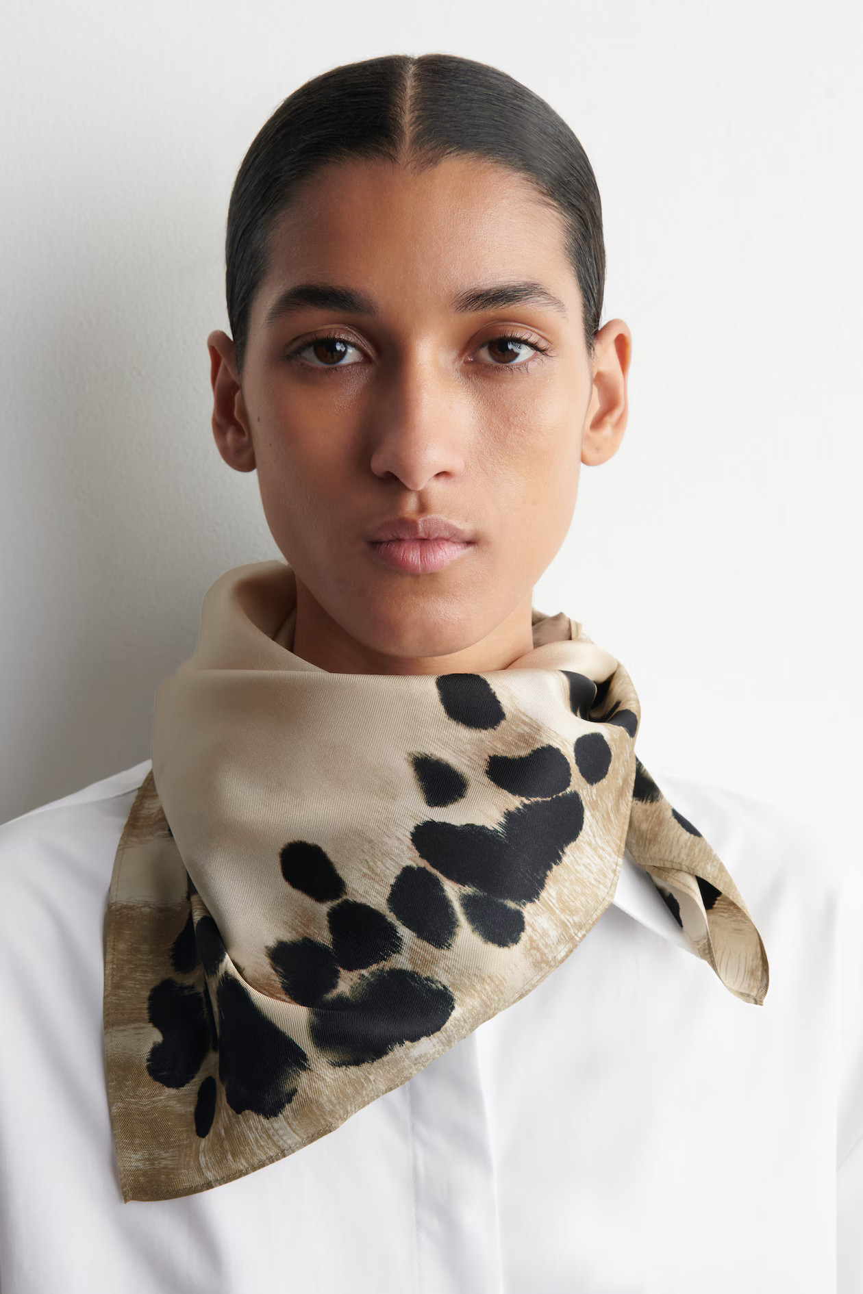 ANIMAL-PRINT SILK SCARF - CHAMPAGNE / ANIMAL PRINT | COS US | COS (US)