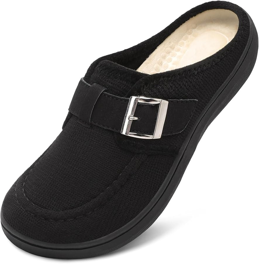 JOINFREE Womens Slippers Wide Slip on Mules Adjustable Diabetic Slipper Warm Memory Foam House Sl... | Amazon (US)