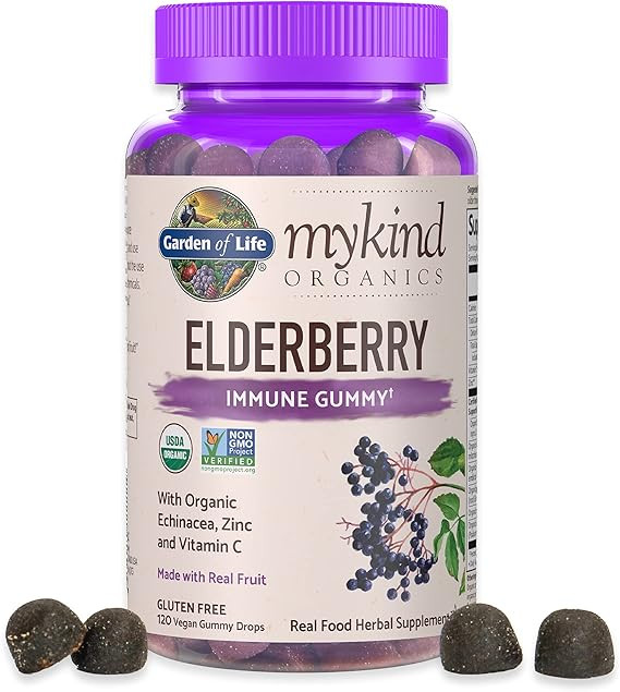 Garden of Life mykind Organics Elderberry Gummies for Adults & Kids - Immune Support Supplement w... | Amazon (US)