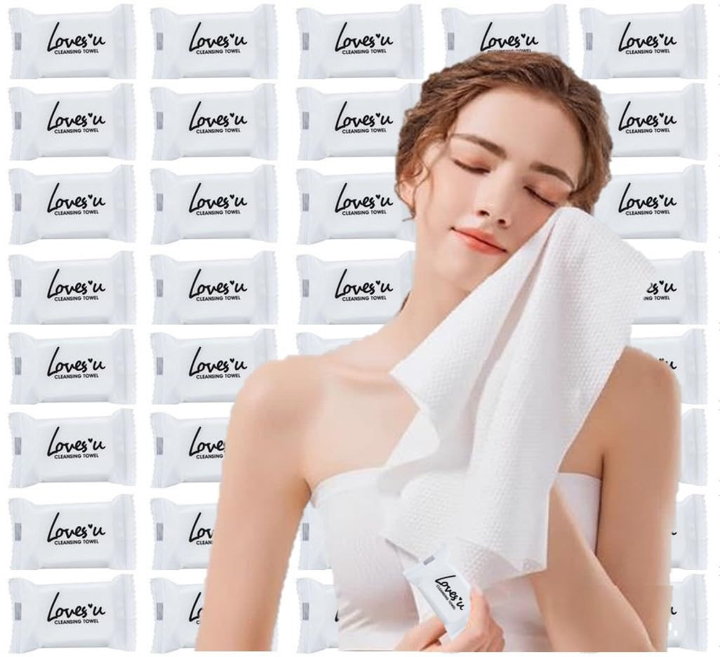 Premium Disposable Washcloths 40pcs Pure Cotton Compressed Towels | Amazon (US)