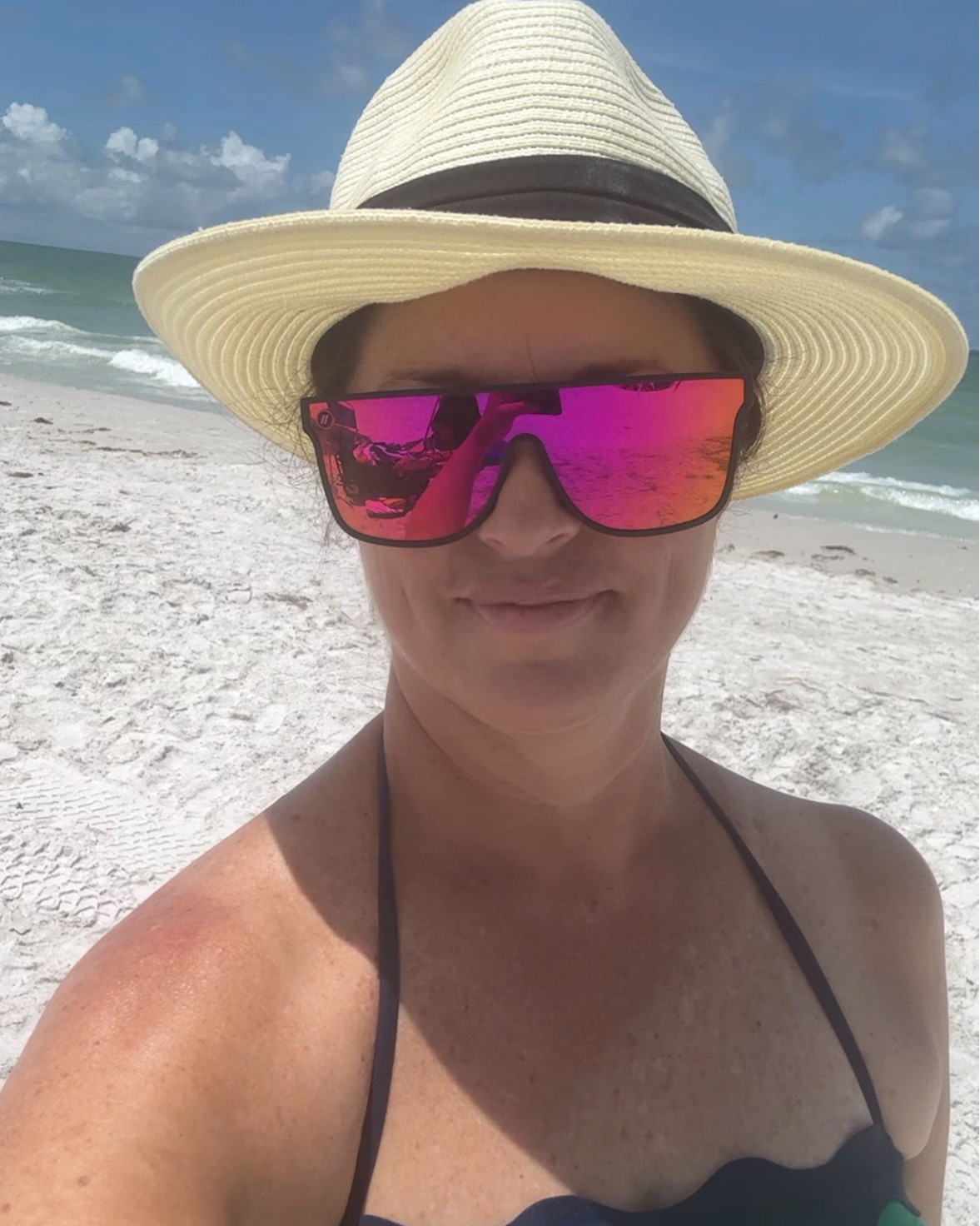 If you’re heading to the beach on vacation and you want a comfy but good looking swim suit that fits you right as a mom/women in her 40s, then check out this one I got from JCrew Outlet! The green is beautiful and the tummy is ruched just a little bit. Strap is removable. 
I got my regular size which is a M in JCrew. Cheaper suits made for younger people I have to get a large. I am 5’8 and 170lbs.

Enjoy your beach days 😎

#LTKOver40 #LTKMidsize #LTKSwim