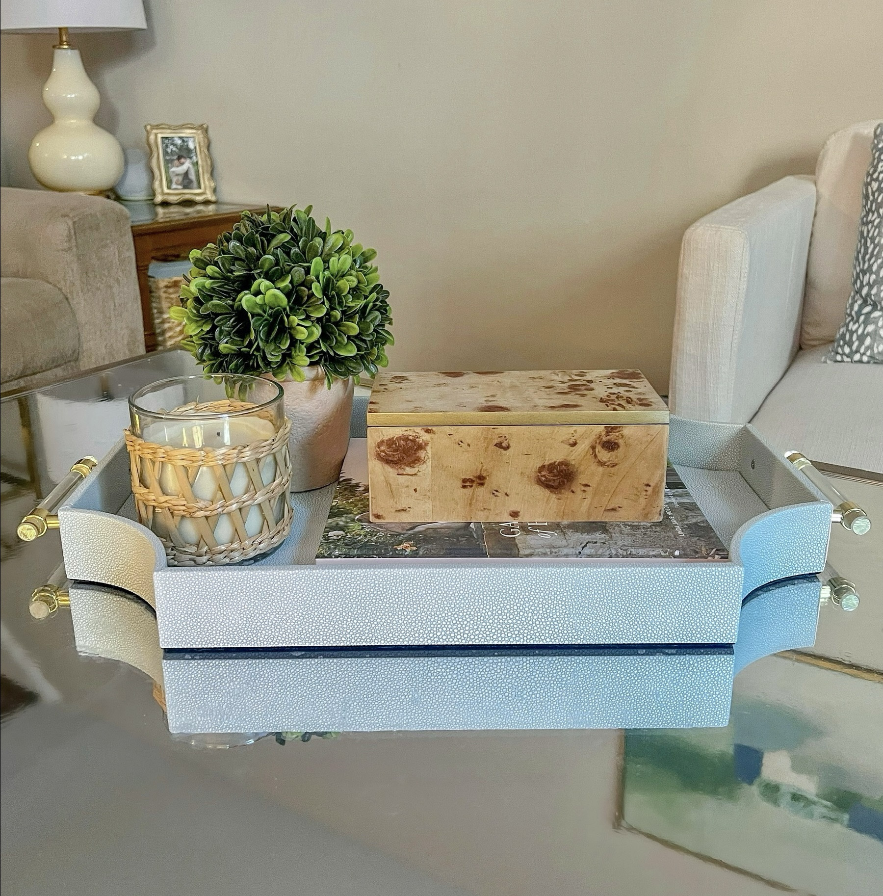 My new blue scalloped tray from Amazon! It’s so pretty🩵

Home Decor, Grandmillennial, Coffee Table Decor

#LTKHome