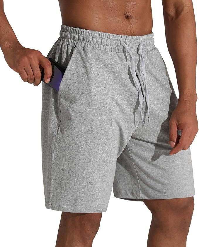 Men's Lounge Shorts with Deep Pockets Loose-fit Jersey Shorts for Running,Workout,Training, Baske... | Amazon (US)
