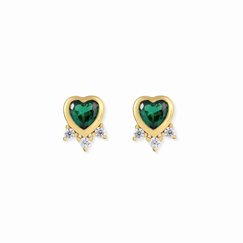 Bezel Heart Burst Studs - 3 Colors | Embark Fine Jewelry