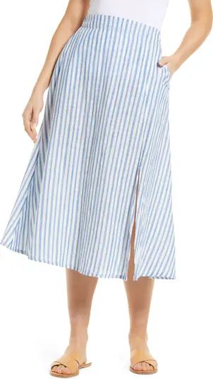 Caslon® Stripe Midi Skirt | Nordstrom | Nordstrom