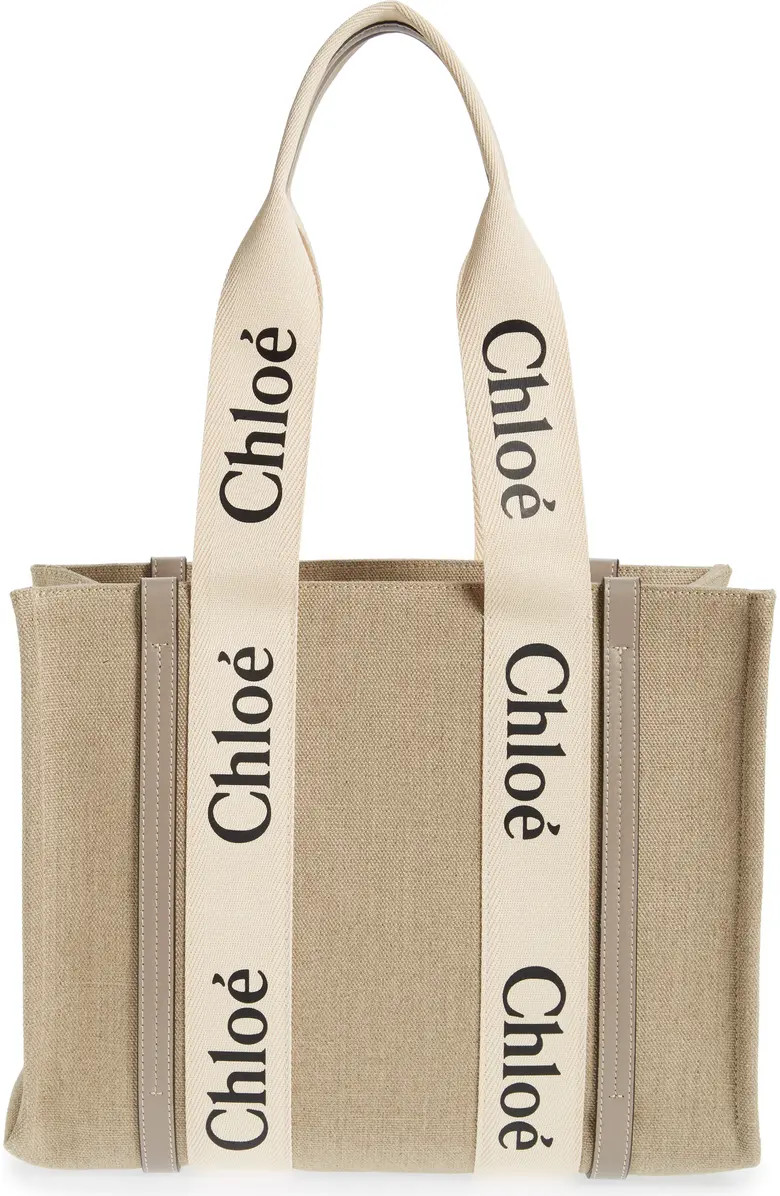 Medium Woody Linen Tote | Nordstrom