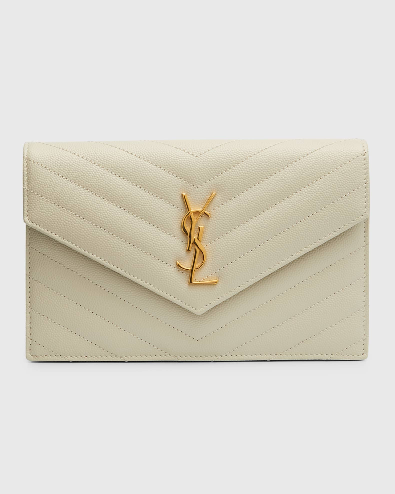Small YSL Envelope Flap Wallet on Chain | Neiman Marcus