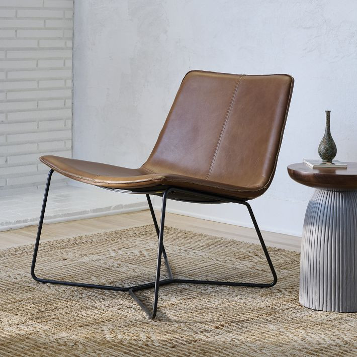 Slope Leather Lounge Chair | West Elm (US)