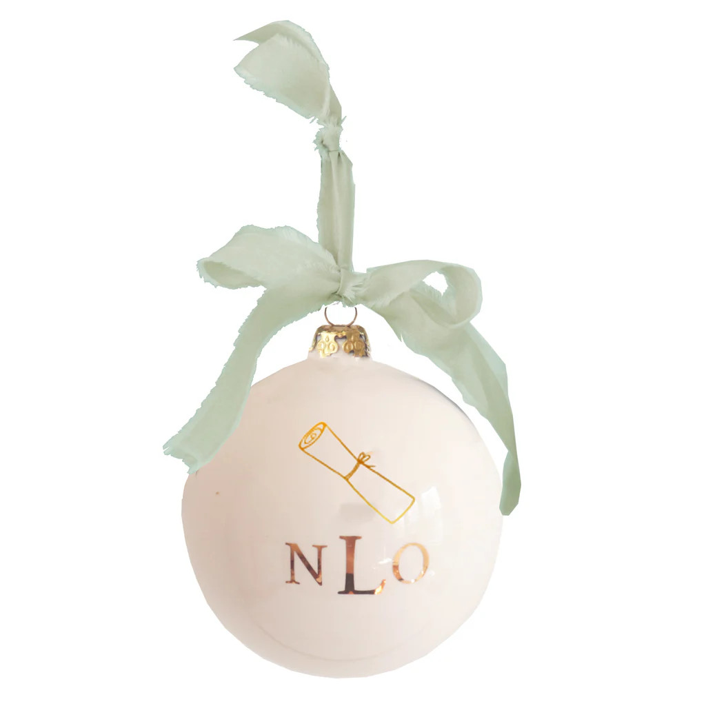 Monogrammed Keepsake Ornament- Graduation | Lo Home by Lauren Haskell Designs