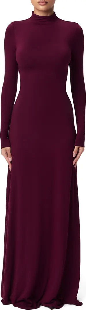 Funnel Neck Long Sleeve Dress | Nordstrom