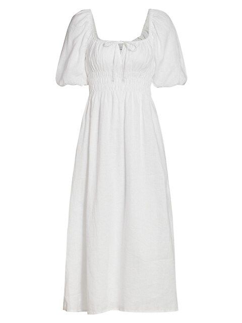 Maurelle Puff-Sleeve Midi Dress | Saks Fifth Avenue
