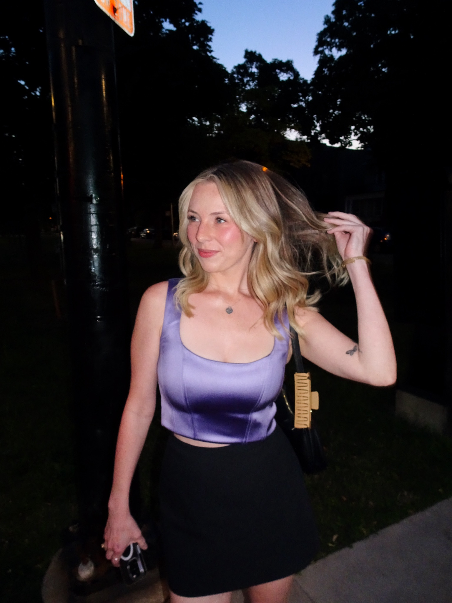 gno outfit, drinks outfit, bar outfit, dinner outfit, date, skort, satin top, aritzia, abercrombie 

#LTKStyleTip #LTKSeasonal