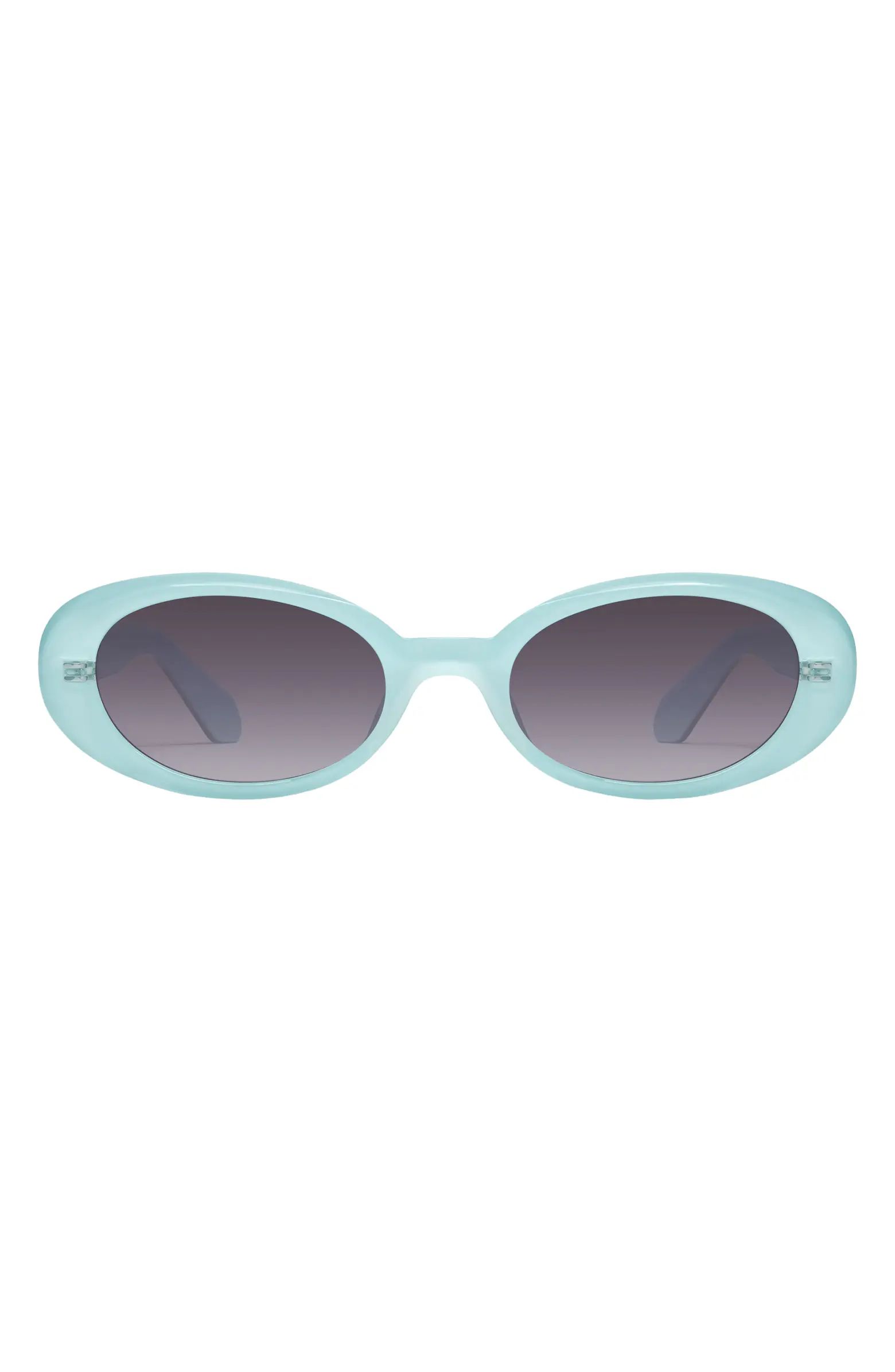Felt Cute 52mm Gradient Small Oval Sunglasses | Nordstrom
