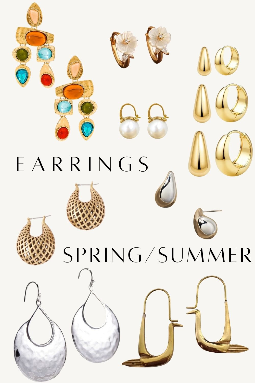 New earrings are a great way to update your spring wardrobe! Silver is coming back but gold still seems to be the favorite. Simple but elevated pearl earrings are a great staple to have. This spring go big, go small, your choice. Or your mood! Hammered metal or lattice adds great texture perfect to contrast and elevate a simple dress or solid colored outfit. #earrings #springtrends #springsummerearrings #accessories 

 #LTKSeasonal #LTKOver40