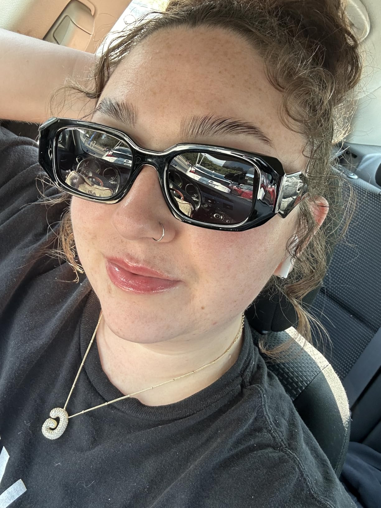 mosanana Trendy Rectangle Sunglasses for Women Men-Goulding | Amazon (US)