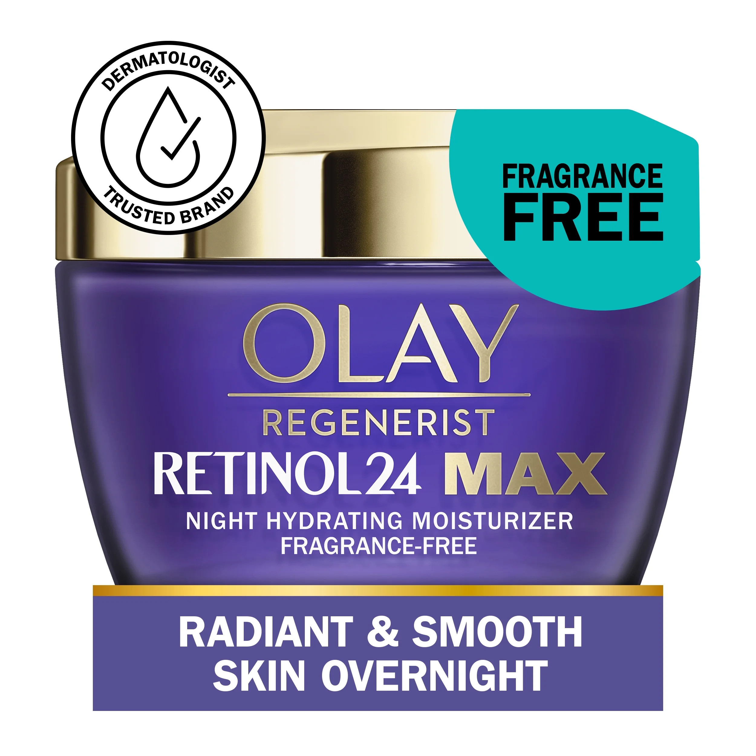Olay Skincare Regenerist Retinol 24 MAX Night Face Moisturizer, Anti-Aging Cream, 1.7 oz Jar | Walmart (US)