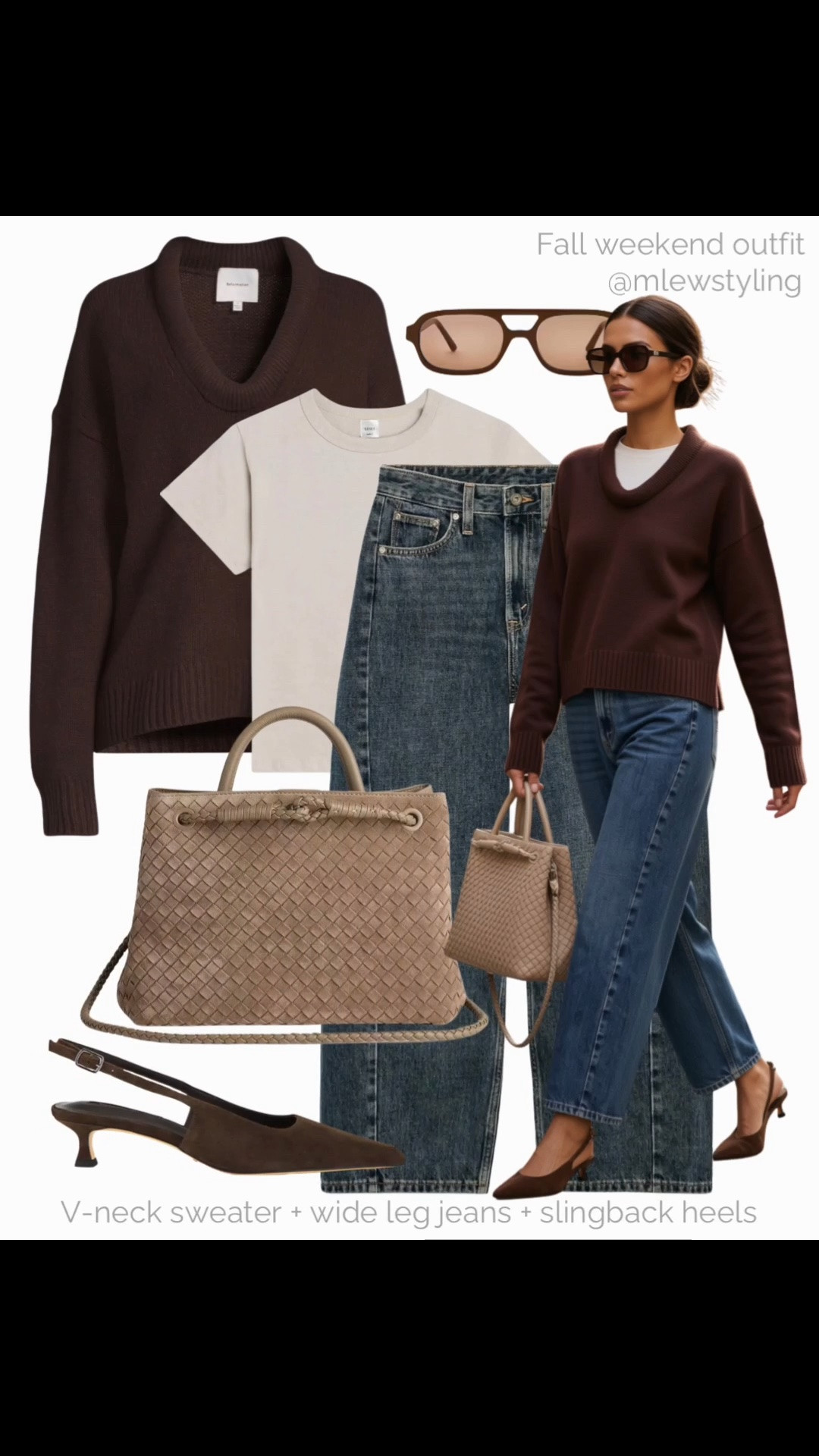 Reformation Jonie sweater styled 6 ways for fall 🍂

Tags: elevated autumn outfit, oversized cashmere sweater, wide leg jeans, suede tote bag, slingback heels, thanksgiving dinner outfit, holiday dinner look, capsule wardrobe, casual workwear

#LTKfall #LTKholiday #LTKjeans