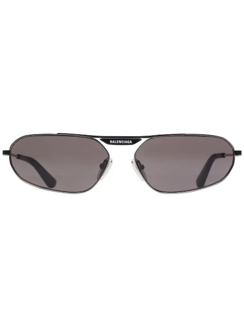 Balenciaga Eyewear Tag 2.0 oval-frame Sunglasses - Farfetch | Farfetch Global