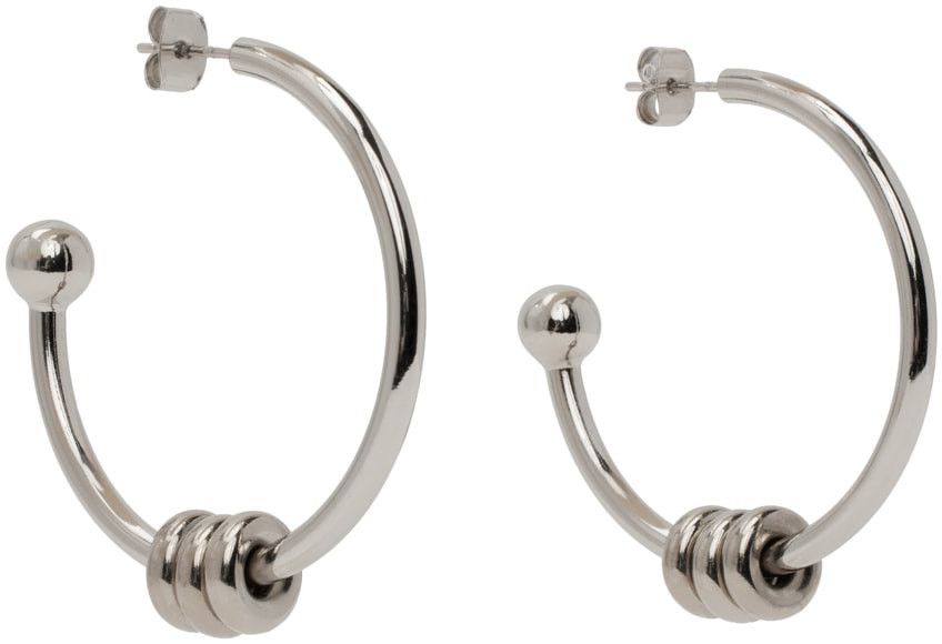 SSENSE Exclusive Silver Tim Earrings | SSENSE
