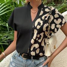 Womens Casual Leopard Print Shirt | SHEIN