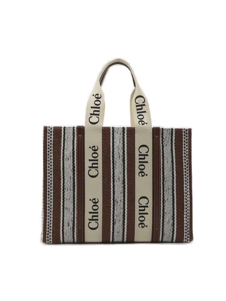 Chloé Woody Logo Printed Tote Bag | Cettire Global